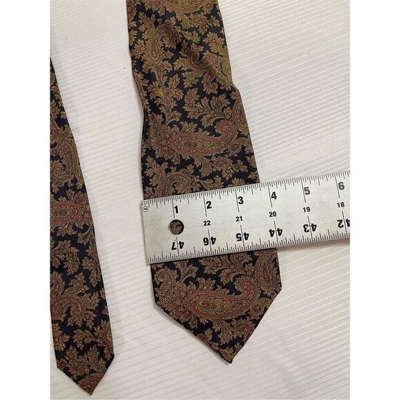 Valentino Brown Silk Tie Necktie - Picture 5 of 6